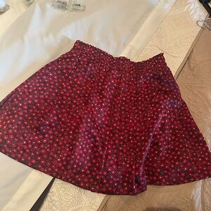 Uniqlo Red Floral Mini Skirt